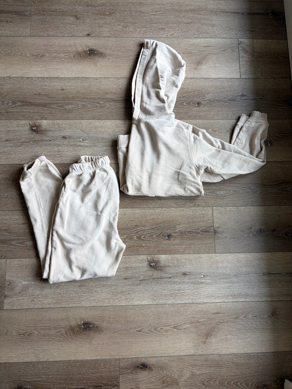 Elwood Cream Women's Jogger Set - Hooded Sweatshirt & Track Pants sz. OS